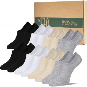 Kjakl-Lot De 8 Paires De Chaussettes De Sport Respirantes En Bambou Pour Homme Et Femme Cadeau Pour Homme Et Femme - Neuf
