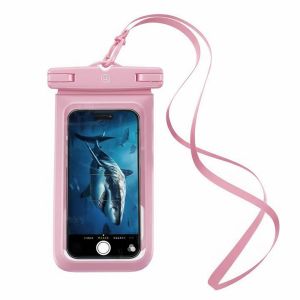 Housse &Eacute;tanche IP68 pour Smartphone 7' avec Double Pochette Usams Rose - Neuf
