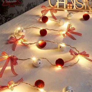 LED de Cloche de No&euml;l pin Lumi&egrave;re tandem Lanterne de Vacances habiller l'Arbre de No&euml;l de Lumi&egrave;re de D&eacute;coration de Couleur de la lumi&egrave;re&iquest;2M Cloches) - Neuf