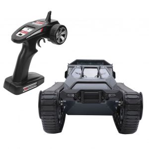 Voiture-citerne telecommandee a l'echelle 1:12, jouet tout-terrain rechargeable a grande vitesse, modele chenille, noir - Neuf