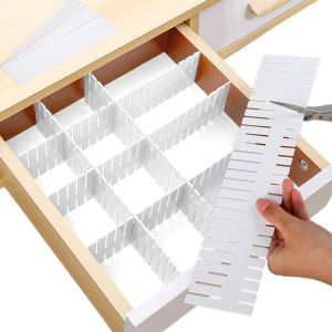 16 s&eacute;parateurs de tiroirs r&eacute;glables-Organiseurs de tiroir pour sous-v&ecirc;tements,chaussettes et bijoux-S&eacute;parateur de tiroir ajustable,parfait comme drawer organizer pour une organisation optimale. - Neuf