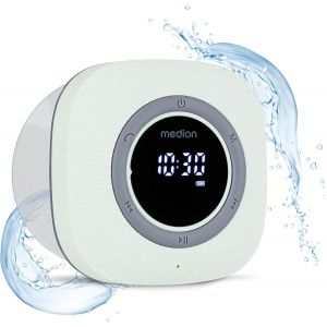 S66884 Radio De Douche Avec Bluetooth (Radio De Salle De Bain, Radio Fm, Ventouse, Écran Led, Ipx6 Étanche, Batterie Intégrée, Md43884) Vert[RAC62405429] - Neuf