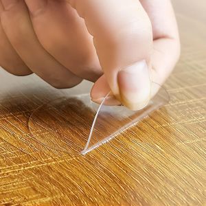 Chenquansarl-Double Face Rond Extra Fort, 24 Pcs Ruban Adh&eacute;sif Multifonctionnel Et R&eacute;utilisable Transparent Lavable Nano Tape Fixation De Divers Objets Dans Voitures, Cuisine, Domicile Ou Bureau (Ron - Neuf