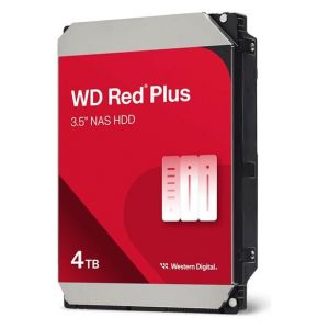 WD Red Plus - Disque dur - 4 To - interne - 3.5" - SATA 6Gb/s - 5400 tours/min - m&eacute;moire tampon : 128 Mo - Neuf