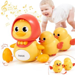 TDRFL-Jouet Bebe 1 An Canard Qui Marche Bebe,Jouet Bebe 6 Mois Jouets Musicaux Avec Musique&Lumière,Jeux Montessori 1 An Jouet Enfant 1 2 Ans Cadeau Enfant 1 2 Ans Garcon Fille - Neuf