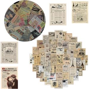 Tianyi-113 Autocollants Vintage En Vinyle Rétro Pour Ordinateur Portable, Bouteille D'eau, Coque De Téléphone, Scrapbooking, Journal Intime, Bullet Journal, Junk Journal - Neuf