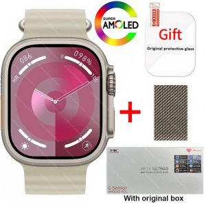 Nouveau Hk11 Ultra 3 Smartwatch 2025 49mm Amoled 4g Rom Ai Chat Robot Bluetooth R&eacute;seau Appel Horloge Nfc Boussole Montre Intelligente Hommes Femmes - Neuf