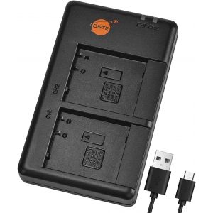 Fast Charging Dual USB Battery Charger Compatible with Panasonic DMW-BLE9, DMW-BLG10, DMW-BLH7, DMW-BLH7E, DMW-BLH7GK, DMC-GM1, DMW-BTC9, Panasonic Lumix DMC-GX7, DMC-LX100, DMC-GM1, DMC-GM1D, - Neuf