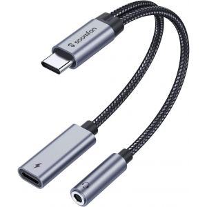 LORANKA-Adaptateur Audio USB C Jack 3.5mm et Chargeur 2 en 1 Adapteur Type C Jack et Chargeur Compatible avec Samsung Galaxy S21 S20 Ultra Note20, Huawei P40 Mate 40 Pro, Pixel 4/3/2/XL - Neuf