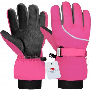 Gant Ski Enfant Imperm&eacute;able-3m Thinsulate Gant Neige Enfant Avec &Eacute;cran Tactile &Agrave; 5 Doigts, Gant Chauffantant Antid&eacute;rapant Pour Gar&ccedil;on Et Fille De 4 &Agrave; 14 Ans Snowboard Ski Randonn&eacute;e - Neuf