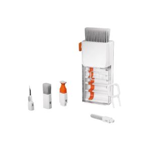 Kit de nettoyage de clavier 9 en 1 avec brosse, extracteur de touches, chiffons de nettoyage et outils pour ordinateurs portables et claviers - Neuf