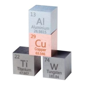 Element-Cube Set-10mm Element-Cubes Aluminium Titane Cuivre Tungstène Métal Dés Pour Éléments Collections De Table Périodique - Neuf