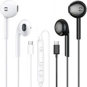 KALANKA-Ecouteur USB C Lot de 2 TH9, écouteurs Filaire USBC avec câble Type C avec mic Compatible avec iPhone 15 16 17 iPad, Samsung Galaxy S25 S24 S23 A55 A53, Pixel, Xiaomi, Honor, Oppo Vivo - Neuf