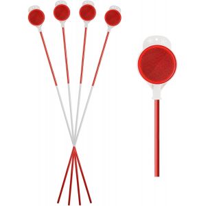 Mevronisshop-Lot De 4 Marqueurs Réfléchissants Pour Allée - Chasse-Neige - 127 Cm - Double Face - Avec Visibilité Facile La Nuit Et Par Mauvais Temps - Neuf
