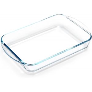 Subzonal-Plat Four En Verre, 2,6l Grand Plat Four Rectangulaire Avec Poignées, 35x23x5,5cm Plat Au Four, Passe Au Four Et Au Micro Ondes - Neuf