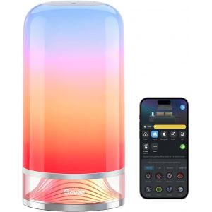 Subzonal-Lampe De Chevet Led, Lampe De Table Tactile Dimmable Rgbicww Avec 70 Modes Sc&egrave;ne, Compatible Avec Alexa, Fonctionne Avec Matter, 2700-6500k, 500 Lumens, Pour Salon Et Chambre (Filaire) - Neuf