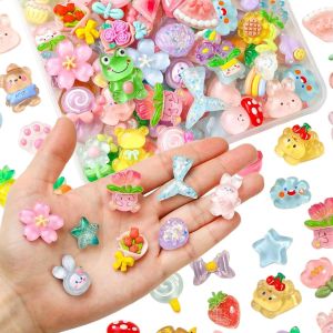 MEVRONISSHOP-MUNKST 100 Pcs Mini Resin Animals, Miniature Animal Figures Bulk for DIY Crafts, Fairy Garden Landscape, Dollhouse Decor, Aquarium Accessories & Phone Case Stickers - Neuf
