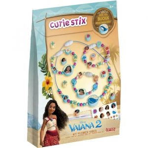 Kit De Cr&eacute;ation De Bijoux Lansay Cutie Stix Vaiana 2 Flower Vibes, Perles Pastel Et Vives, D&egrave;s 6 Ans - Neuf