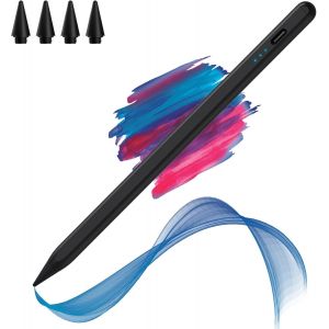 Stylet pour iPad avec Palm Rejection Crayon iPad Magn&eacute;tique avec Absorption Magn&eacute;tique et Inclinaison Compatible avec iPad 10/9/8/7/6, iPad Air 5/4/3, iPad Mini 6/5, iPad Pro 11''/12.9'' 6/5/4/3 Noir - Neuf