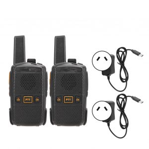 Talkie-walkie portable bidirectionnel VOX, mini-radio mains libres UHF 400-470 MHz, AC 100-240 V, pour cyclisme, camping, randonnee, prise AU - Neuf