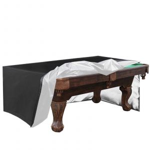 Housse De Protection Anti-Poussiere Pour Table De Billard D'exterieur, 2,1 M, Tissu Oxford 420d, Impermeable, Noire, Avec Sac De Rangement - Neuf