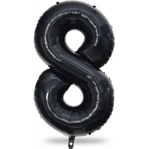 Grands Ballons Noirs En Forme De Chiffres Pour Gar&ccedil;ons Filles - 101,6 Cm - Film Aluminium Mylar - Auto-Gonflant - Ballons Num&eacute;ros 0-9 - Pour Hommes Et Femmes - Pour Hommes Et Femmes - Pour Gar&ccedil;ons Et - Neuf