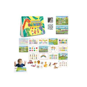 Livre d'activit&eacute;s Montessori pour les tout-petits - Classeur d'activit&eacute;s &eacute;ducatives avec pages th&eacute;matiques et sections de peinture - Neuf