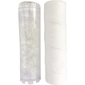 VornixorSarlshop105008 - Kit standard - 1 filtrante bobin&eacute;e 20 microns et 1 anticalcaire pour filtrer les impuret&eacute;s contenues dans l&iquest;eau- Pour bol de taille standard 10" - Fabriqu&eacute; en France - Neuf