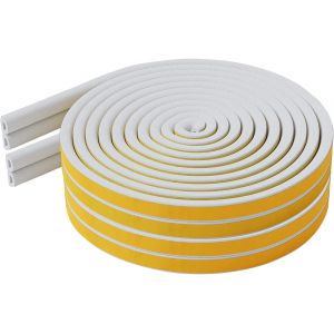 Joint d'étanchéité pour portes,fenêtres,20 m-Joint de fenêtre auto-adhésif-En caoutchouc-Anti-collision-En mousse-Pour isolation phonique-Blanc - Neuf