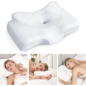 Col De Soulagement De La Douleur Au Cou Oreiller, Inodore Creux De Refroidissement Oreiller En Mousse À Mémoire Capuche, Réglable Oreiller Orthopédique Pour Dormir, Donc - Neuf