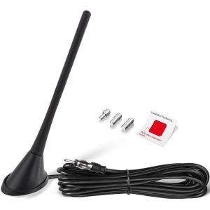 Antenne Voiture FM AM Antenne Autoradio Voiture Antenne Radio DIN de Voiture Câble d'extension de Toit de 500 cm pour autoradio camions SUV Radio numérique Tuner FM - Neuf