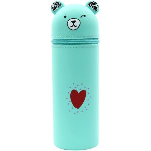 Trousse Silicone,Trousse Kawaii,Étui en Silicone Ou Fournitures pour Étudiants,Porte-Stylo,Cadeau de Vacances,Boîte de Rangement Beauté,Étui à Crayons Portable en Silicone - Neuf