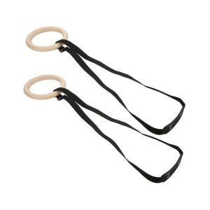 Anneaux De Gymnastique R&eacute;glables En Bois - Capacit&eacute; De 330 Lb, Bouleau Durable, Parfaits Pour Les Entra&icirc;nements Complets Du Corps &Agrave; La Maison Ou &Agrave; L'ext&eacute;rieur - Neuf