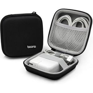 Organiseur De Chargeur Pour Macbook, Sac De Rangement Pour Appareils Electroniques Portables, Accessoires De Voyage Utiles Pour Macbook, Compatible C&acirc;bles De Chargement, Usb(Oxford-Noir,M) - Neuf