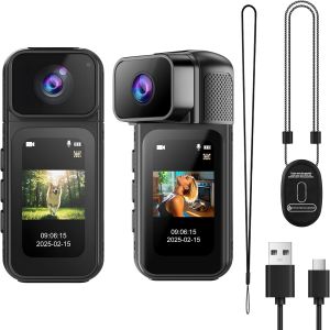 MEVRONISSHOP-Action Cam 180&deg; Rotation des Objectifs WiFi Cam&eacute;ra, 2.7K Action Cam&eacute;ra mit 170&deg;Widetwingle,Bicycle Video Cam&eacute;ra, Helmkamera, Body Cam f&uuml;r Vlogs, Voyages, Outdoor - Neuf