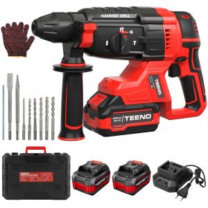 Perforateur sans fil, 6x forets, Batterie 20V 4.0Ah - Neuf