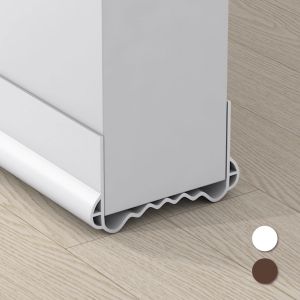 (blanc) Lot de boudins de porte pour portes,100 cm,Remplissage maximal de l'espace de 2.5 cm,Peut être coupé librement,Comme isolation phonique, protection contre le froid - Neuf