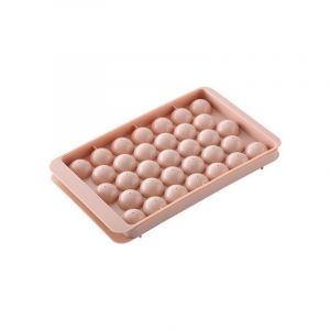 Ronde Plateau De Cubes De Glace, Ice Cube Moule Pour Congélateur, Circulaire Bac À Glaçons, 33 Pièces, Pour Le Refroidissement Des Cocktails, Whisky, Thé Et Café (Rose) - Neuf