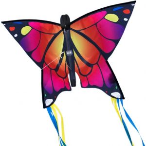 loc-Cerf-Volant-Butterfly Pink-Cerf-Volant Monofil Pour Enfants À Partir De 3 Ans-58X40Cm¿Inclus Ligne De 20Ml¿Déjà Monté¿Prêt À Voler - Neuf