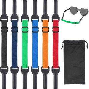 Lot De 6 Cordons De Lunette Antid&eacute;rapants R&eacute;glables Pour Le Sport, La Course, Le Camping, La Lecture, Color&eacute;, Adjustable As Photo - Neuf