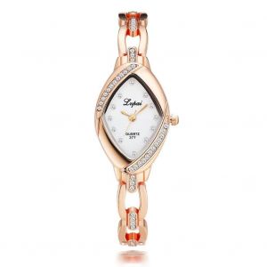 Lvpai Femmes Hollow Out Strap G&eacute;om&eacute;trie Cadran Montre Analogique &Agrave; Quartz (Bracelet En Or Rose Cadran Blanc) - Neuf