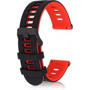 Bracelet De Montre De Sport Universel En Silicone &Agrave; D&eacute;gagement Rapide Pour Homme Et Femme, Boucle Noire - Neuf