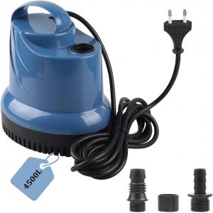 Mini Pompe À Eau Pompe Submersible 1500L/H 20W 230V Pompe Vide Cave Hauteur de Refoulement 1,6 M Câble 1,8 M pour Jardin, Aquarium, Étang, Fontaine - Neuf