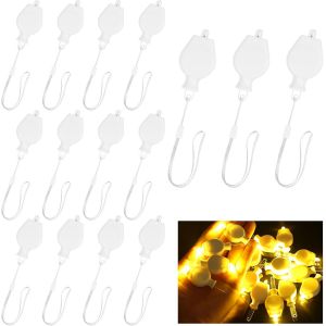 JGD-15PCS Mini Lampes LED pour Lanterne, LED Ballons Lampes pour Lanterne Papier, &Eacute;coration Lumineuse Blanc Chaud avec Cordon de Suspension pour Halloween No&euml;l F&ecirc;tes Ext&eacute;rieures Int&eacute;rieures - Neuf