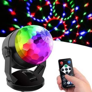 Boule Disco F&ecirc;te des Lumi&egrave;res Stroboscopiques la Lumi&egrave;re, le Son Activ&eacute; Disco Lumineuse avec T&eacute;l&eacute;commande, les Piles de Dj USB Lampe pour Halloween, les Enfants de Don Filles Gar&ccedil;ons des Jouets, des - Neuf