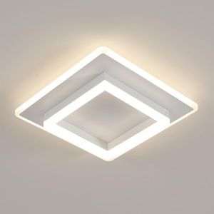 Plafonnier Led, 30W Lampe De Plafond Led Moderne Blanc, Luminaire Plafonnier Led Carre Pour Cuisine Chambre Salon Salle De Bain, 4500K Lumi&egrave;re Neutre, 30Cm - Neuf