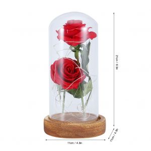 Hjlian Lampe Led En Forme De Rose, Veilleuse Romantique, Cadeau D'anniversaire, De Mariage, Decoration De Salle De Fete - Neuf