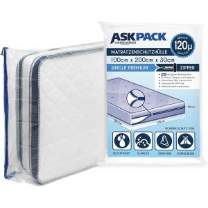 KALANKA-Housses de Protection pour Matelas avec Ancre Zip - Tailles XS à XXL Imperméable Ultra résistant à la déchirure Matériau 120µ - Idéal pour Les Le Stockage et Le Transport - 90 to 100x200 cm - Neuf