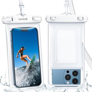 Sansh-Pochette Étanche Téléphone Flottante - [Conception Sans Couture 3d] Ipx8 Pochette Étanche Smartphone Avec Cordon, Sac Étanche Pour Iphone, Huawei, Samsung, Jusqu'à 7U201d - [Lot De 2] - Neuf