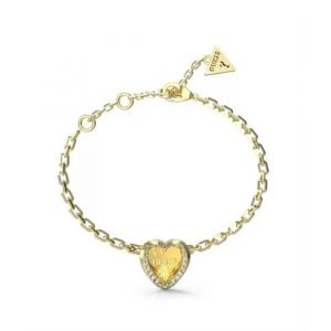 Bracelet Romantique Plaqu&eacute; Or Avec Coeur Mon Amour Jubb04607jwyg - Longueur : 14,5 Cm - Neuf